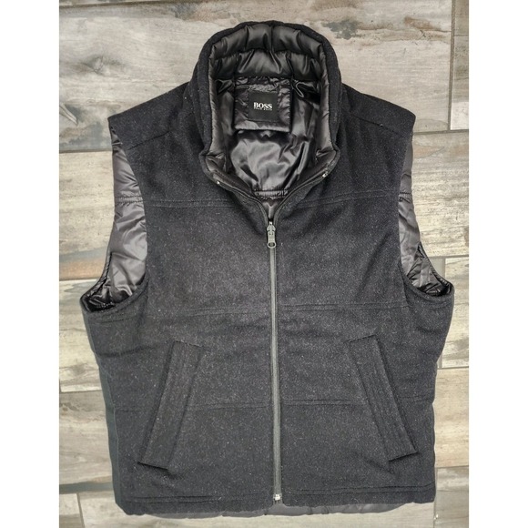 Hugo Boss Other - Hugo Boss Black Wool Blend Reversible Vest Men's Size 38R